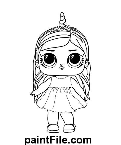 Lol Doll Coloring Pages Printable Unicorn Printable Templates