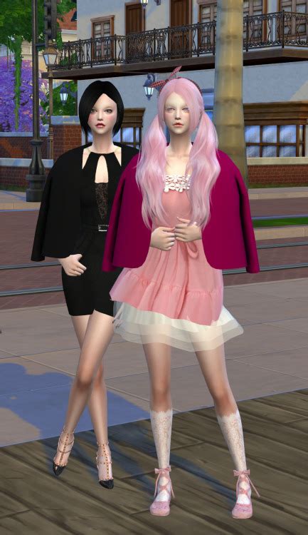 Short Female Shoulder Coat At Happy Life Sims Sims 4 Updates