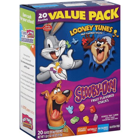 betty crocker fruit flavored snacks looney tunes scooby doo value pack fruit snacks pathmark