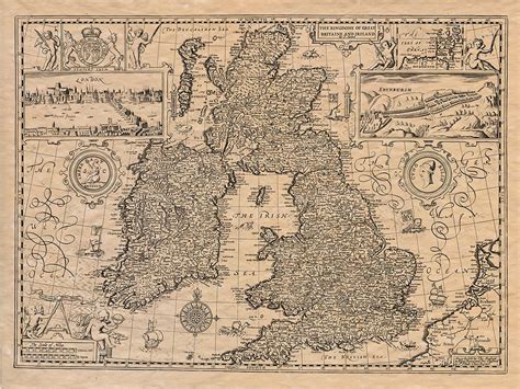 Great Britain - an old map by John Speed - The Old Map Company