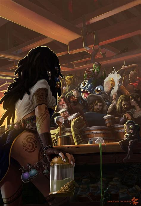 f npc barkeep wizard 7thlvl tavern urban city road by eremav on deviantart fantasy concept art