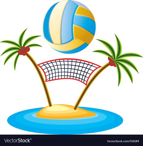 Beach Volleyball Royalty Free Vector Image Vectorstock