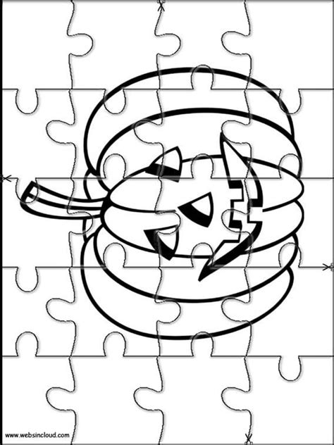 Printable Jigsaw Puzzles To Cut Out For Kids Halloween 7 Coloring Pages