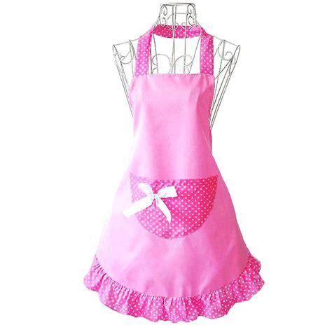 hot lovely cheap funny aprons pink girls women cupcake shop fashion apron with pocket hyzrz