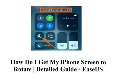 How Do I Get My Iphone Screen To Rotate Detailed Guide Easeus