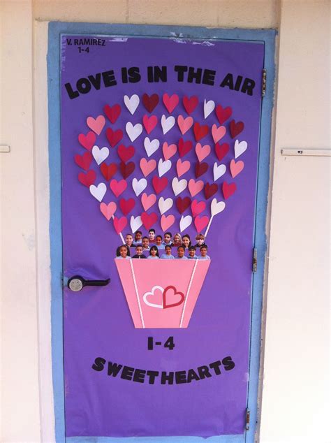 Door Decoration For My Daughter S First Grade Classroom In Valentine S