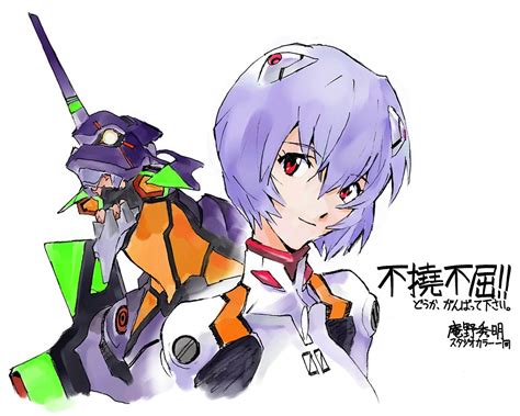 Illustration Anime Neon Genesis Evangelion Ayanami Rei Cartoon Eva Unit 01 Mangaka Hd