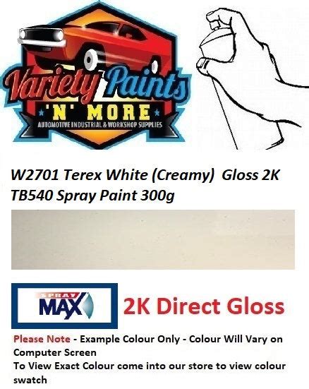 W2701 Terex White Creamy 2k Direct Gloss Enamel Spray Paint 300g