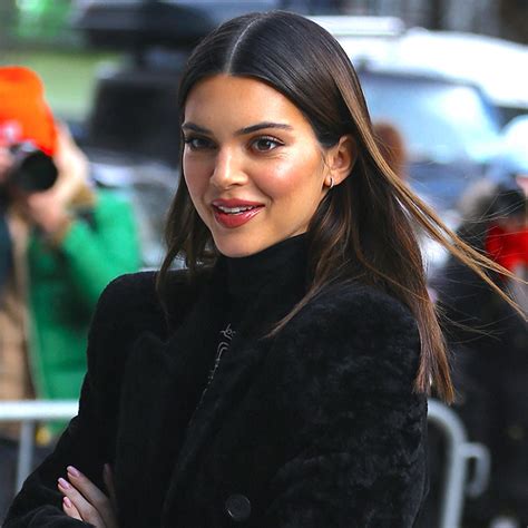 kendall jenner just dyed her hair caramel blonde we can hardly recognize her in this photo