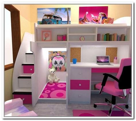 Loft Bed With Storage And Desk Home Design Ideas Girls Loft Bed