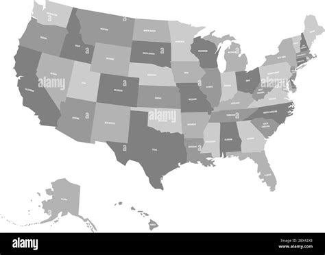 Mapa Político De Estados Unidos De América Estados Unidos Mapa