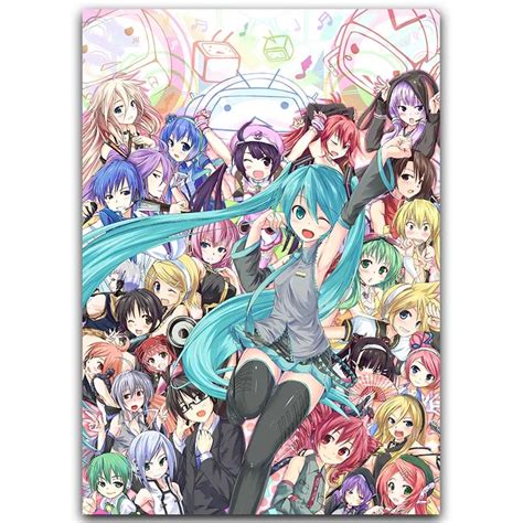 Hatsune Miku Vocaloid Art Silk Fabric Poster Print 30x45cm 60x90cm Sexy