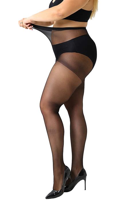 4 pairs 20d or 2 pairs 70d manzi plus size pantyhose for women sheer tights