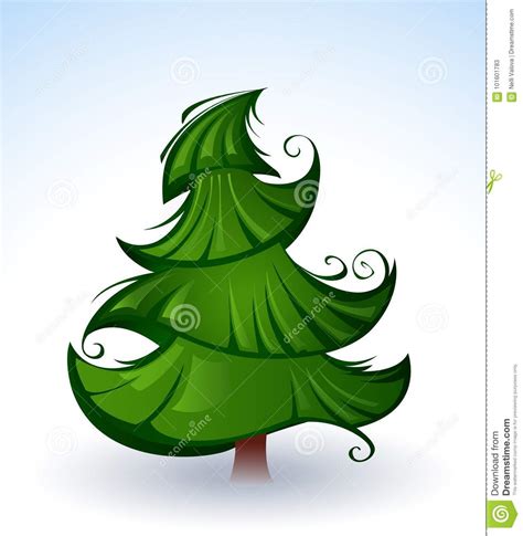 Artistic Christmas Tree Vector Illustration 12097596