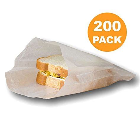 Plain 7 X 6 X 1 Wet Wax Paper Sandwich Bags Food Grade