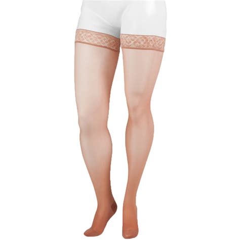 juzo 5140 attractive line thigh highs w lace border 15 20 mmhg ames walker