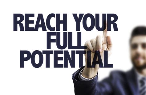 Business Man Pointing The Text Reach Your Full Potential Solution Stream