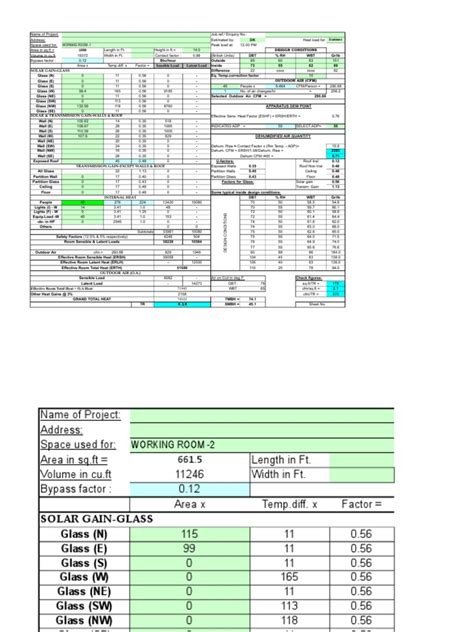 Heat Load Calculation Wall Heat Transfer