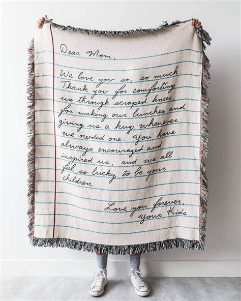 Love Letter Blanket Handwriting Frankie Print Co Sentimental Ts