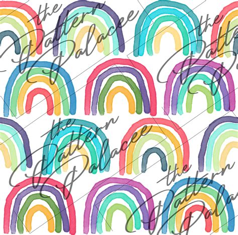 Paper Party And Kids Materials Water Color Rainbows Hand Drawn Rainbows