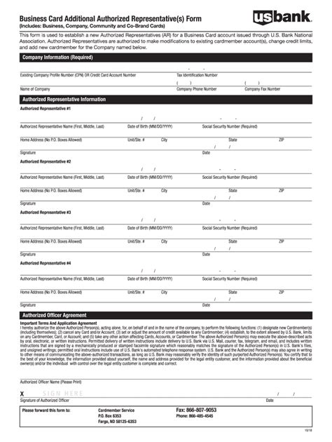 Card Representative Form Fill Online Printable Fillable Blank