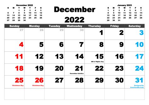 December 2022 Printable Calendar Free Printable Calendar Com Free