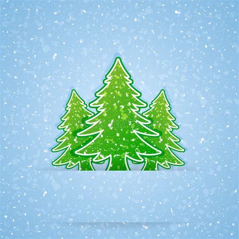 Christmas Tree And Snow Stock Vector Illustration Of Shape 24894510