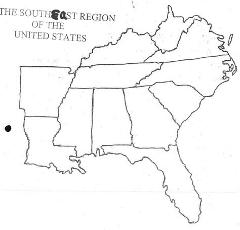 35 Blank Map Of Southeast States Maps Database Source