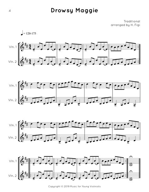 Free printable violin sheet music scores. Violin Duet Sheet Music