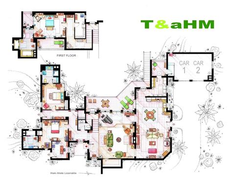 Awesome 15 Images Two And A Half Men House Floor Plan Home Plans