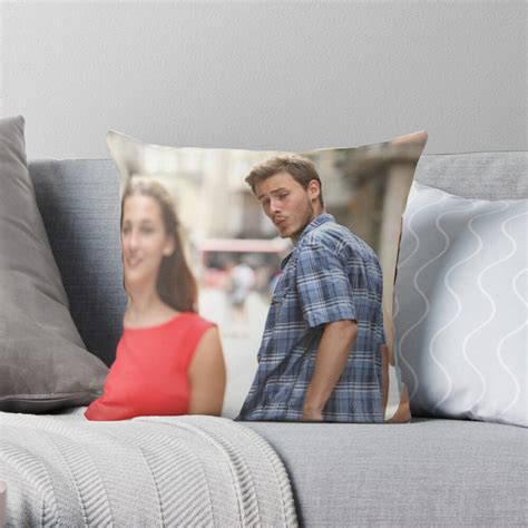 Guy Looking Back Meme Throw Pillow By Bebito Redbubble