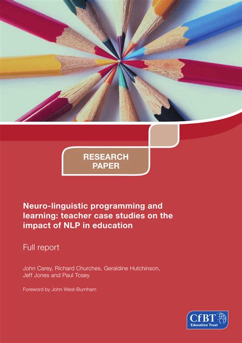 Pdf Neuro Linguistic Programming And Learning Teacher Case Studies