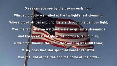 Star Spangled Banner Us National Anthem Lyrics National Anthem