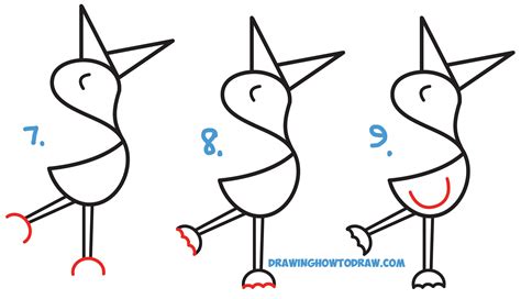 How To Draw A Cute Cartoon Bird Duck From A Dollar Sign Easy Step