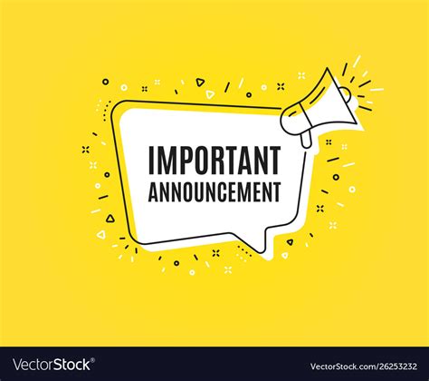 Important Announcement Symbol Special Offer Sign Vector Image