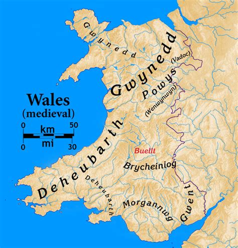 Medieval Wales Map