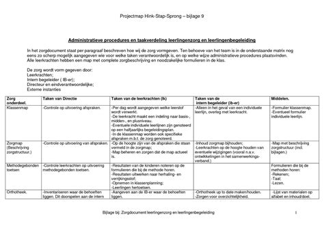Calaméo Bijlage 9 Projectmap Administratieve Procedures En