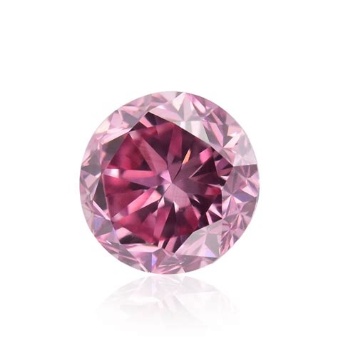 022 Carat Fancy Intense Purplish Pink Diamond 4p Round Shape Vs2