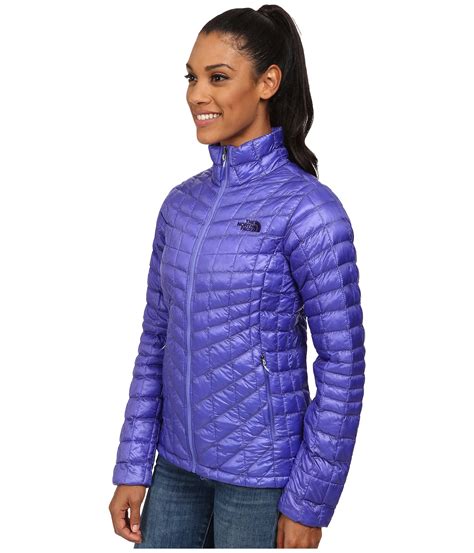 the north face thermoball™ full zip jacket in purple starry purple lyst