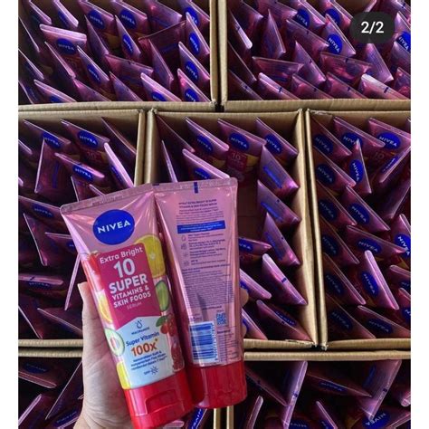 Jual Nivea Extra Bright Body Serum Super Vitamin Skin Food