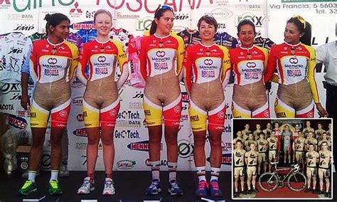 Colombian Women S Cycling Team S Bizarre Flesh Coloured Kit