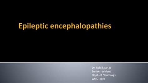 Epileptic Encephalopathy Eeg Ppt