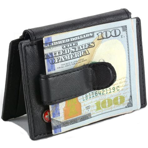 Mens new slim wallet with money clip front pocket rfid blocking bifold leather card holder minimalist mini billfold gift box. Mens Leather Money Clip Wallet Bi Fold Card Case Front Pocket ID Window 6 Cards | eBay