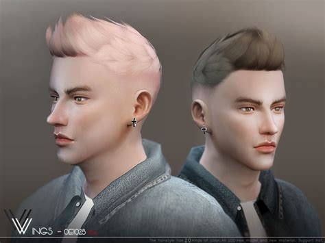 Wings Oe1028 Hair M By Wingssims At Tsr Sims 4 Updates