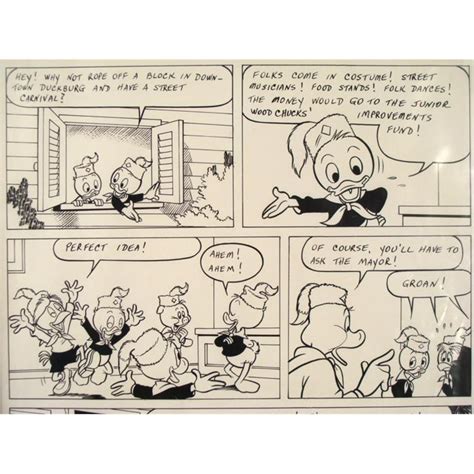 Original Production Drawing Donald Duck Comic Strip