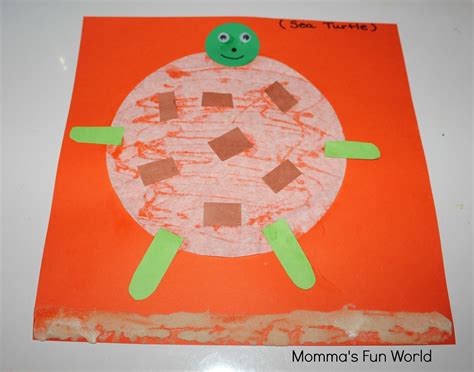 Mommas Fun World Turtle Out Of Coffee Filter Storytime Crafts