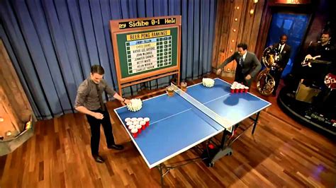 Jimmy Fallon Beer Pong With Chris Evans 7 12 11 Youtube