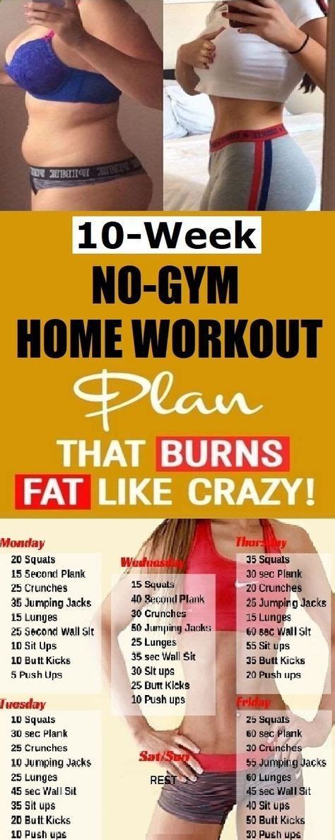 The 10 Week No Gym Home Workout Plans At Home Workout Plan At Home
