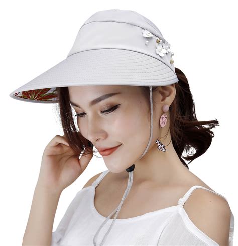 Hindawi Sun Hats For Women Wide Brim Sun Hat Uv Protection Caps Floppy Beach Packable Visor