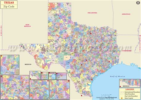 Texas Zip Code Map In Excel Zip Codes List And Popula